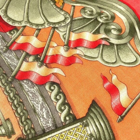 HERMES LUNA PARK amusement park Calle Jean 140 shawl Stole / Shawl Scarf - Picture 11 of 13